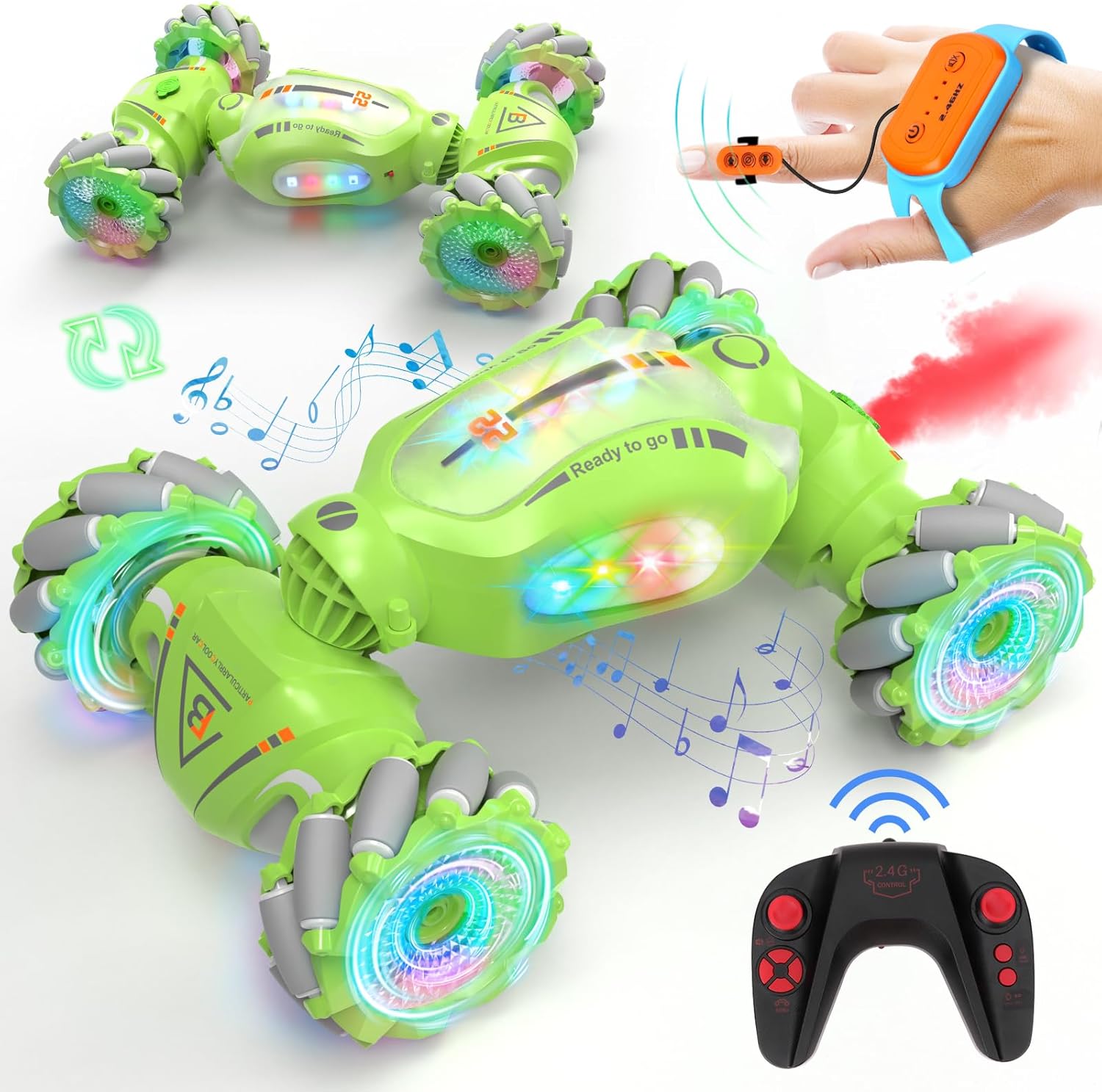 XIKERAY 4WD Gesture RC Car with Spray & Music