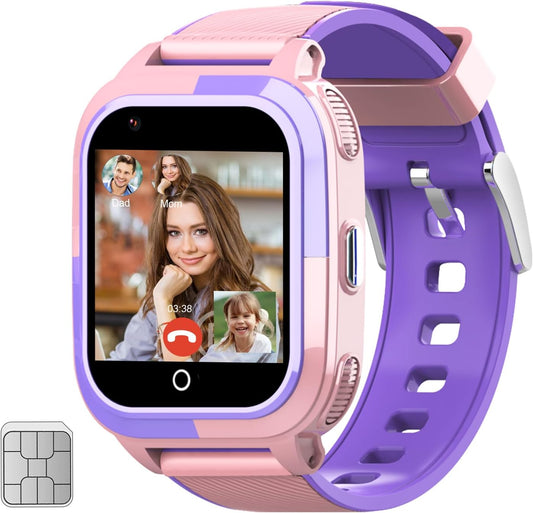 4G Kids GPS Tracker Smart Watch - Real-time Calling, Voice Message, SOS Camera
