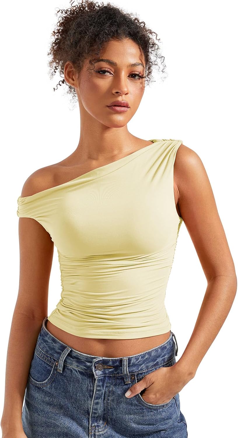 SUUKSESS Women Off Shoulder Tops for Trendy Y2K Style