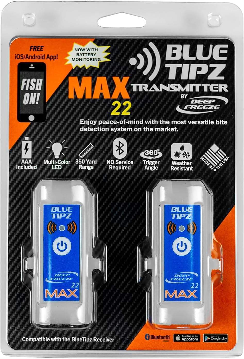 BlueTipz Ice Fishing Alarm - Bluetooth Tip-Up Light & Gear