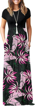 Women's Short Sleeve Loose Maxi Dress - Comfortable Summer Fit