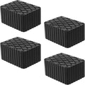 4 Pack Solid Rubber Auto Lift Pads - Anti-Skid 3000lbs Capacity