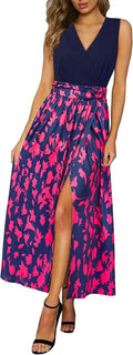 Women Summer 2025 Maxi Dress - Flowy Floral Spaghetti Strap Sundress