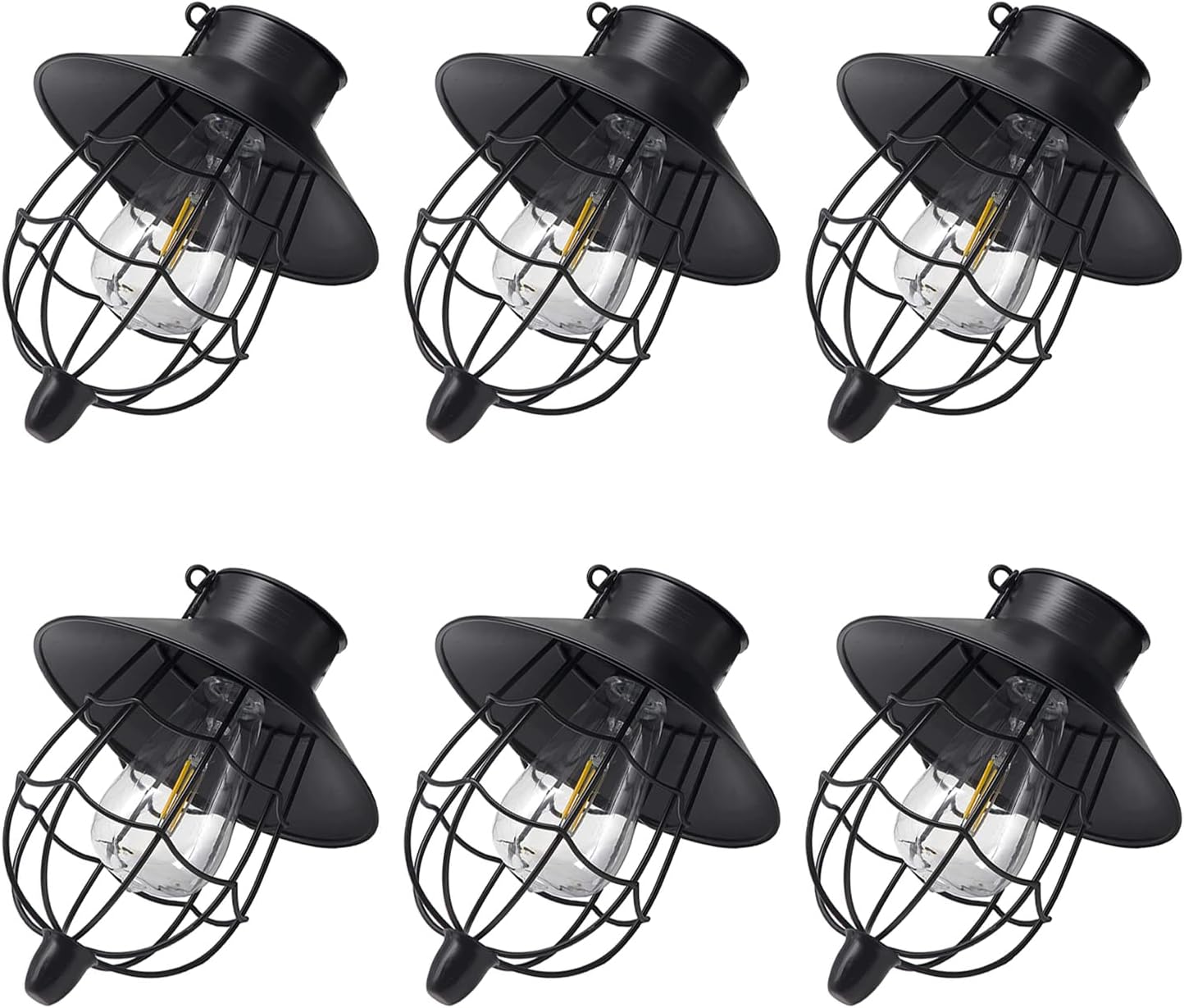 YAKii Solar Lanterns - 6 Pack Waterproof Outdoor Metal Lights