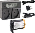 Kastar LCD Dual Smart Fast Charger & Battery for Canon LP-E4 - High