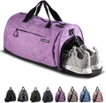 Gym Duffle Bag for Men & Women with Shoe and Wet Pocket - Compact