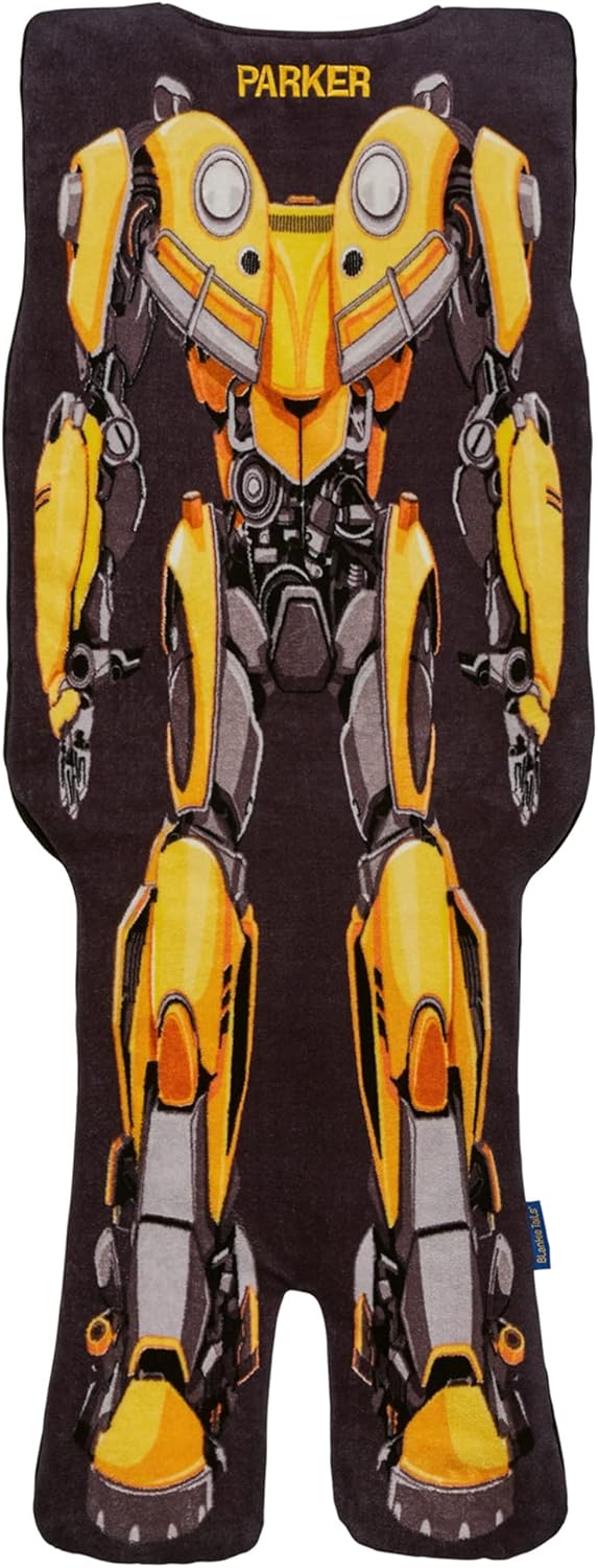 Personalized Bumblebee Transformer Blanket for Kids Ages 5-12