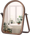 Vintage Table Desk Mirror - 360 Adjustable Bronze Standing Mirror