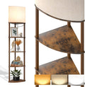 Floor Lamp with Shelves - 5-Tier Corner Lamp with Adjustable Light