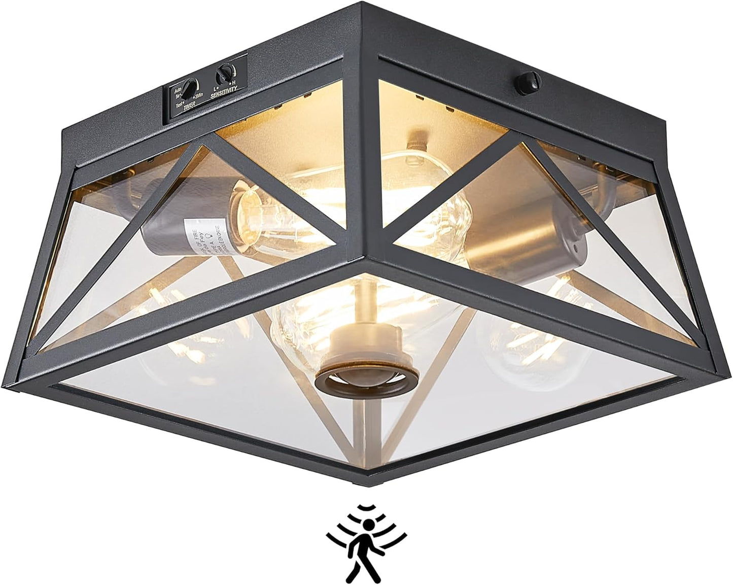 Adjustable Outdoor Motion Sensor Ceiling Light for Modern Spaces