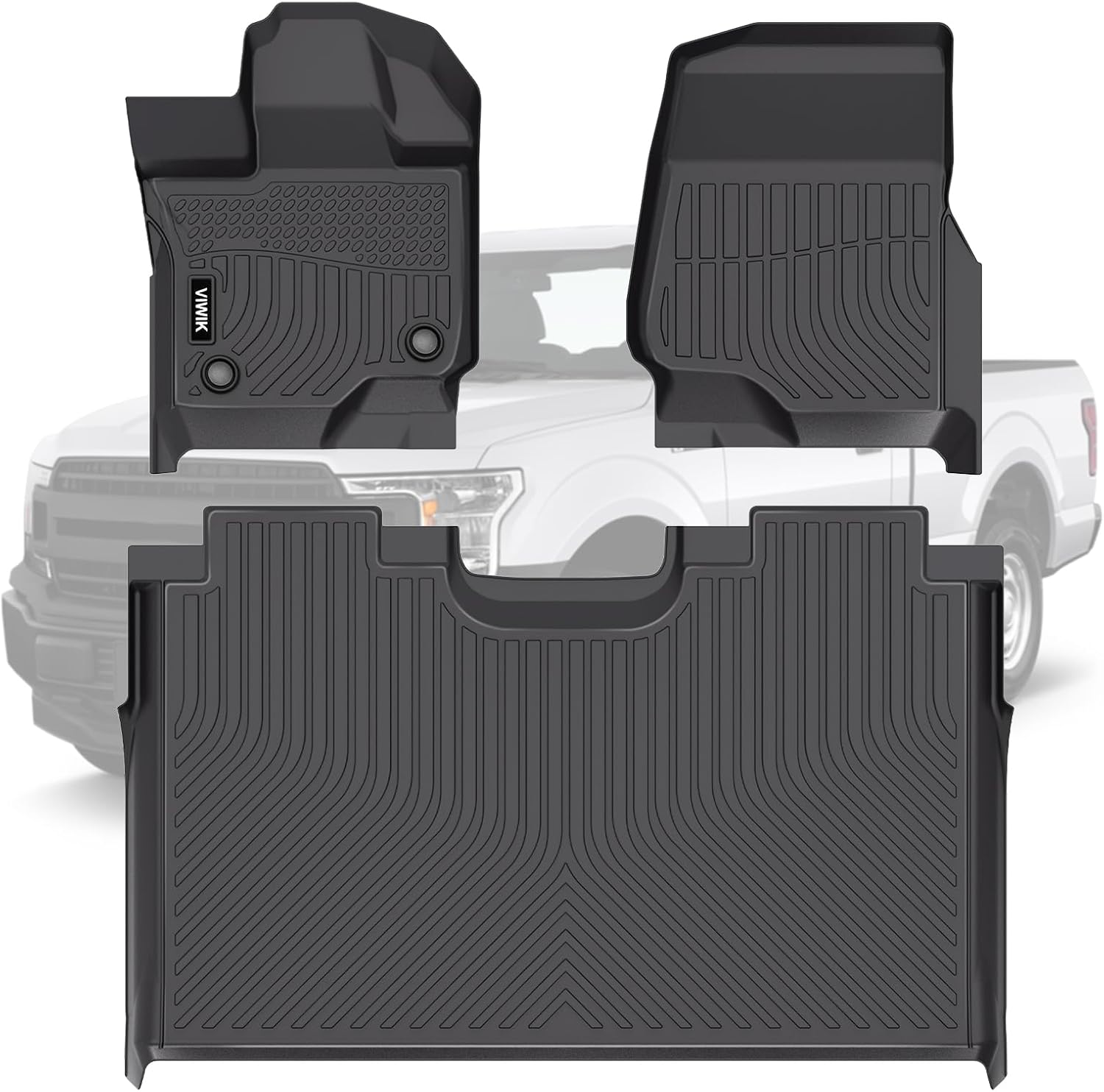 VIWIK Floor Mats for Ford F150 2015-2025 All Weather Protection