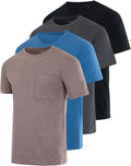 Men's Cotton Performance Crew Neck 4-Pack Pocket Tee - Big & Tall