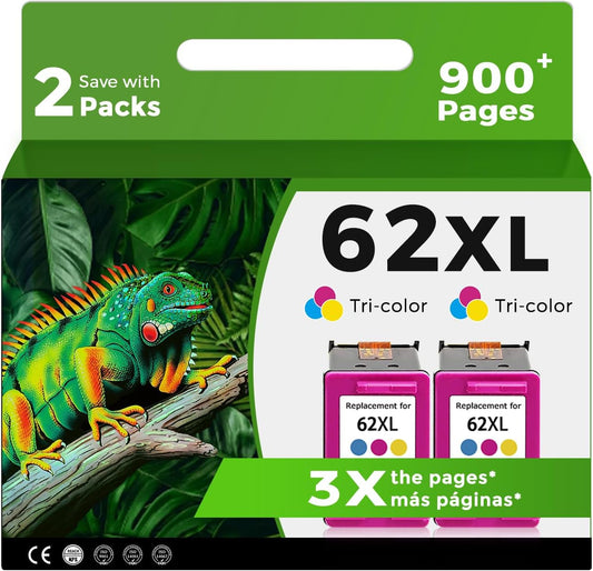 Relcolor Remanufactured Ink Cartridge Replacement for HP 62XL