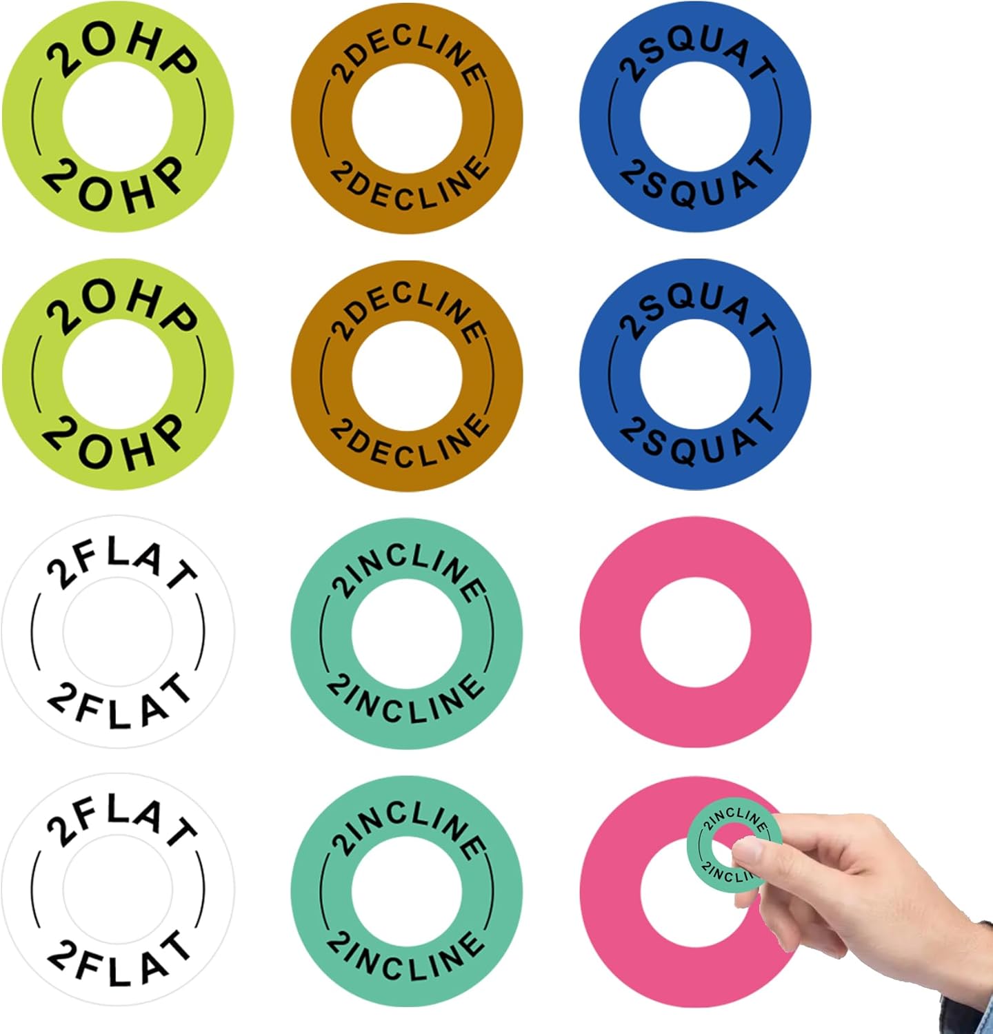 Pop Resin 2 Markers - Squat Reminder Magnets - Home Gym Essential