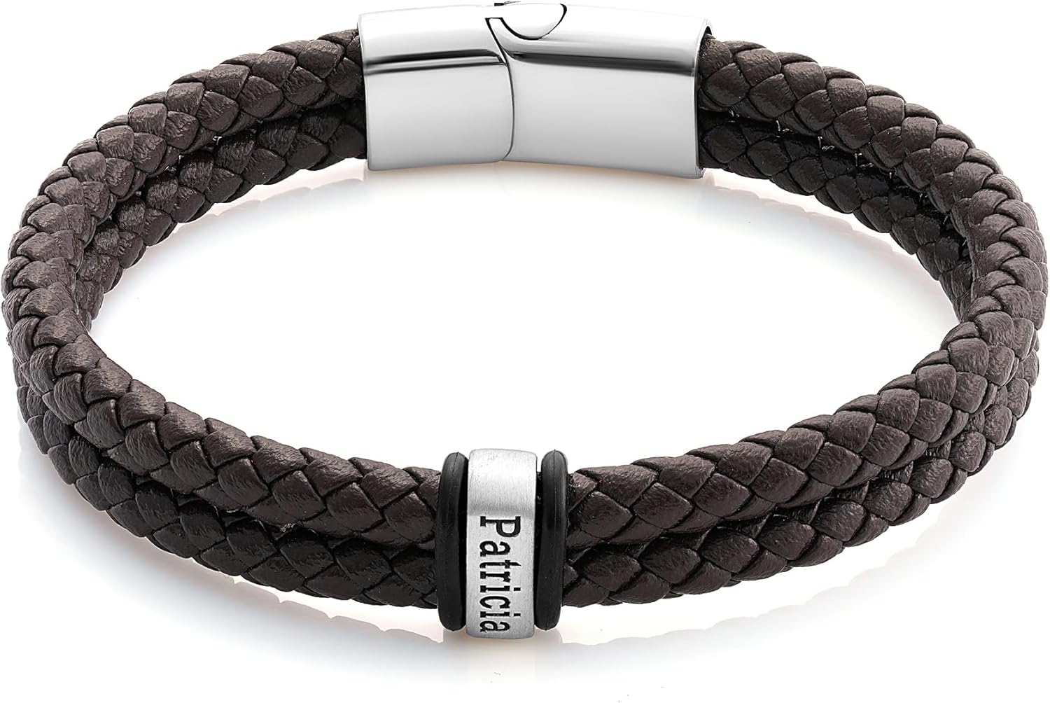Custom Leather Bracelet - Personalized Men's Gift