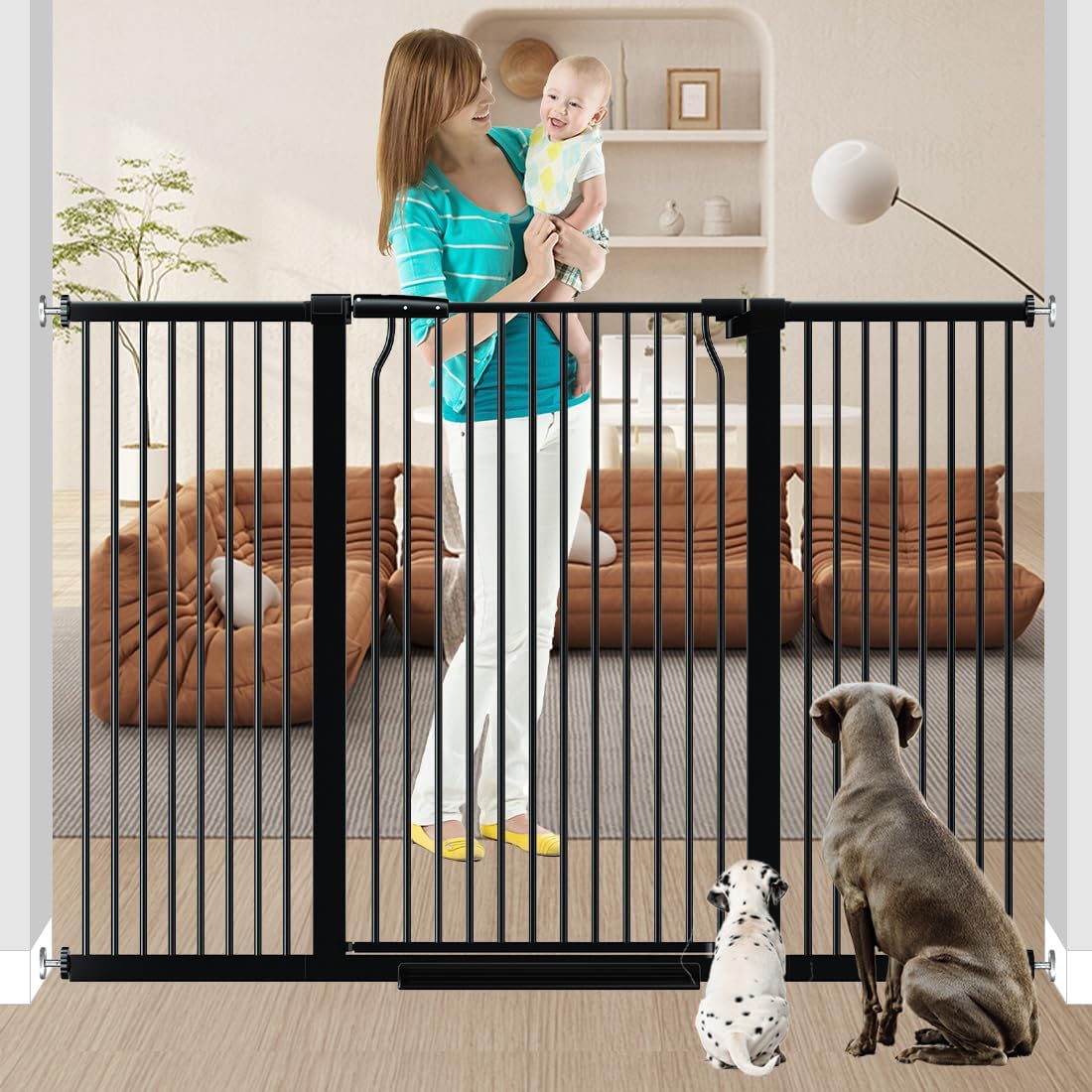 40.5 Inch Extra Tall Cat Pet Gate for Indoor Safety and Security
