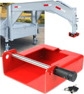 Gooseneck Trailer Lock with Two Lock Positions - Secure Red