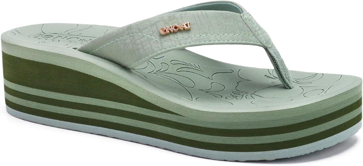 ONCAI Womens Platform Wedge Flip Flops for Summer Style
