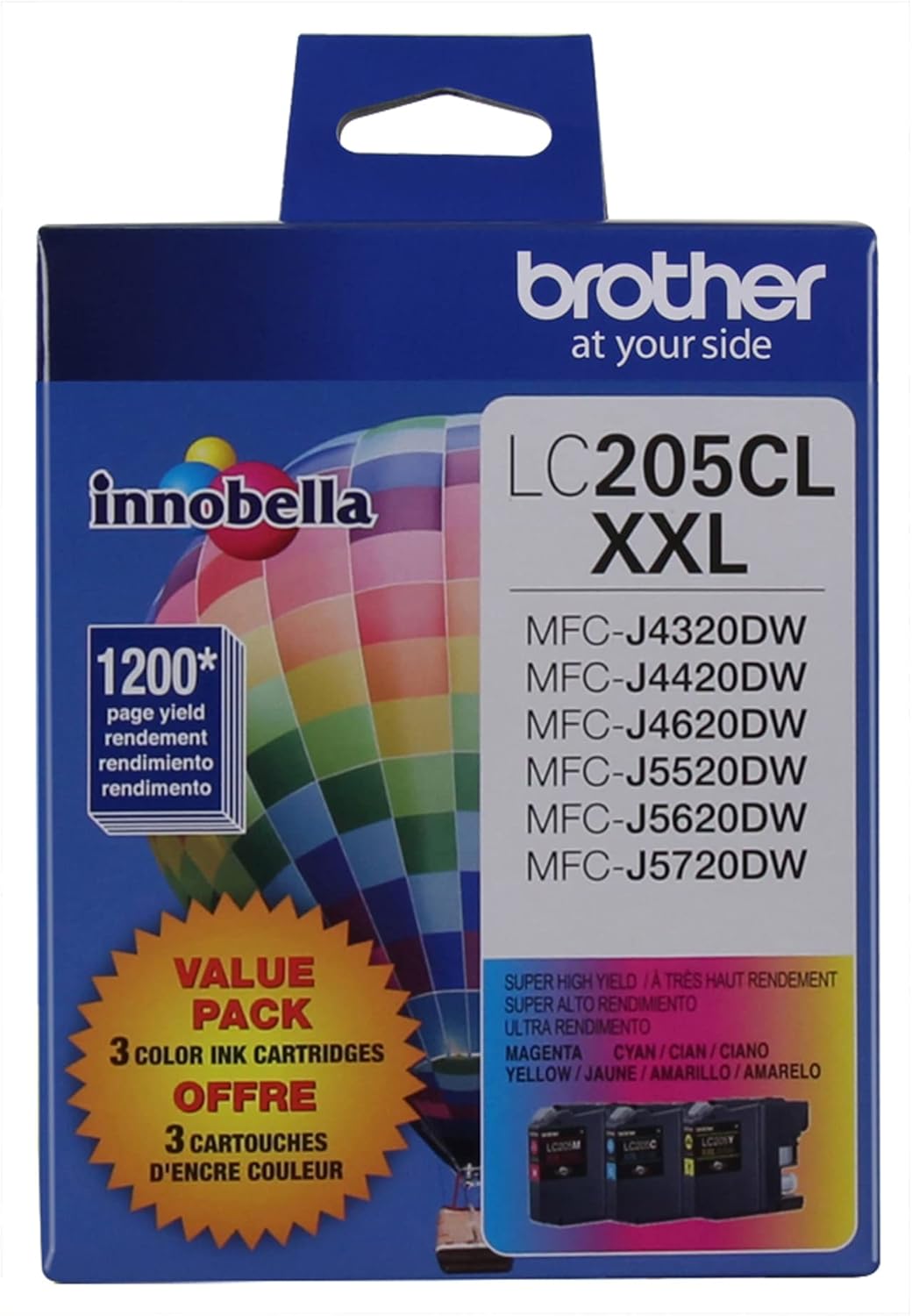 Brother Genuine Super High Yield Color Ink Cartridge LC2053PKS