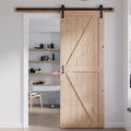 FREDBECK 36in x 96in Wood Sliding Barn Door with Hardware Kit