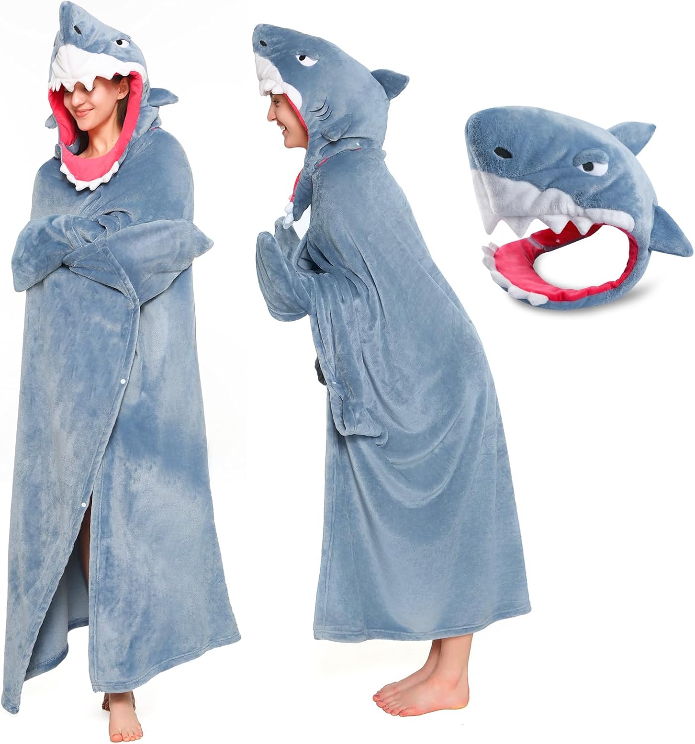 WEISILI Shark Hoodie Blanket: Soft & Versatile Fun!