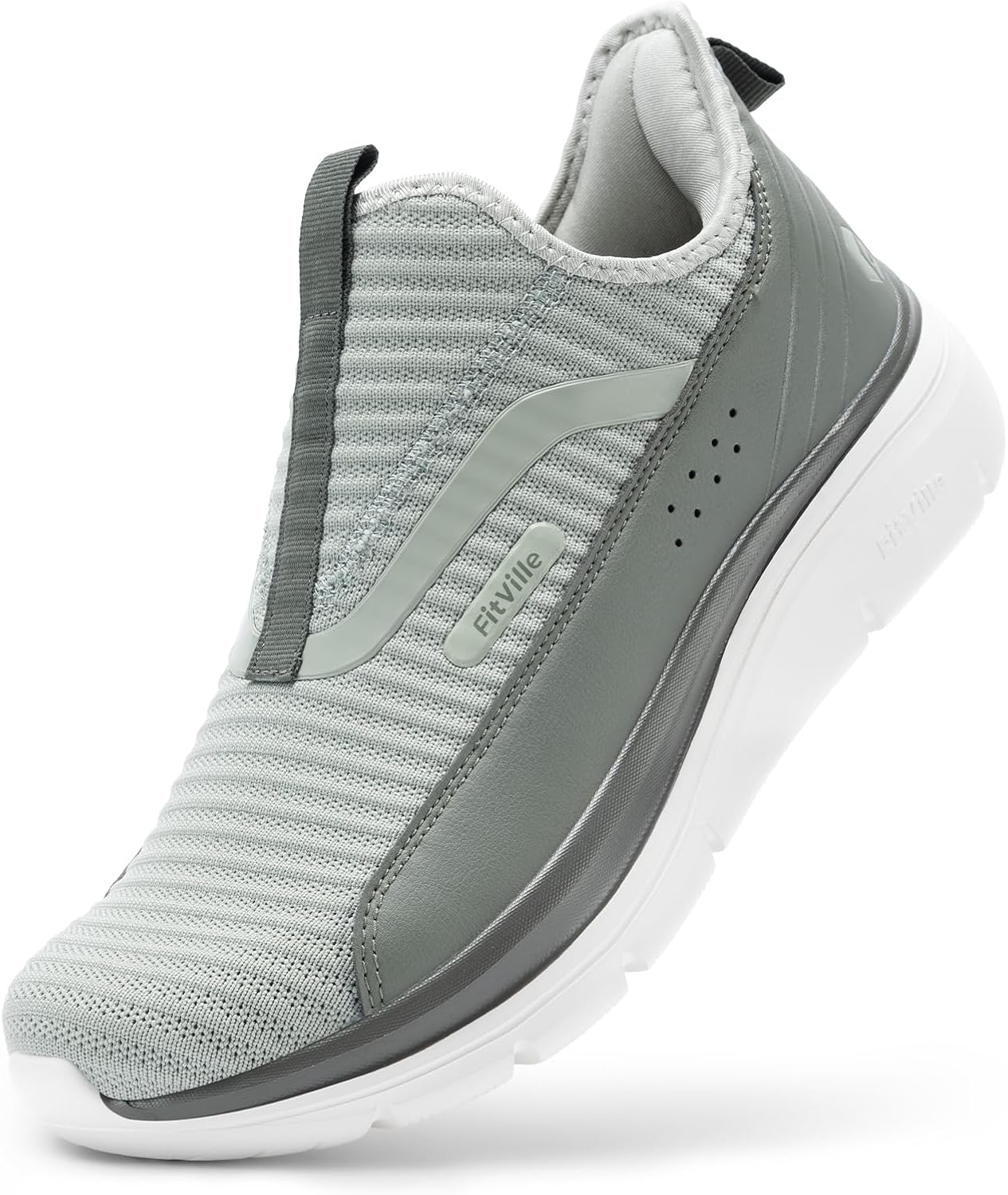 FitVille Men's Extra Wide Slip on Walking Shoes for Comfort