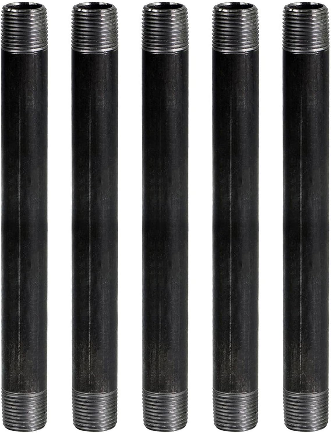 3/4 x 30 Inch Black Steel Pipe Set for DIY Furniture Projects