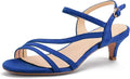 Dressy Strappy Low Kitten Heel Open Toe Sandals - Comfortable 2in Heel