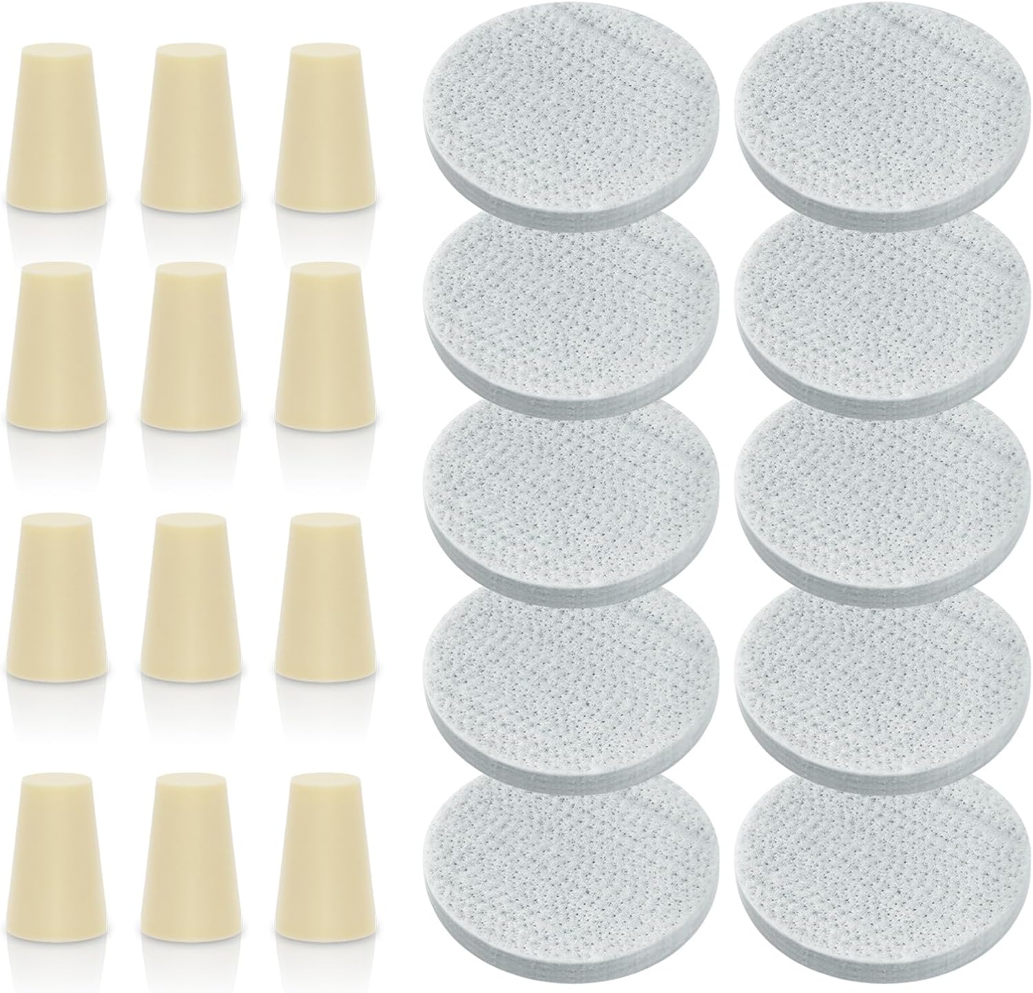 Premium Reusable Filters for Toddy Cold Brew - 10 Filters & 12 Stoppers by Alocs