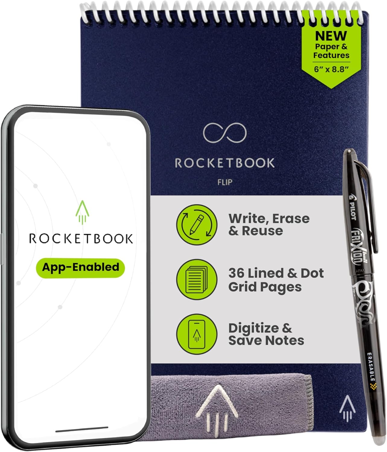 Rocketbook Flip Reusable Smart Notepad for Efficient Note-Taking