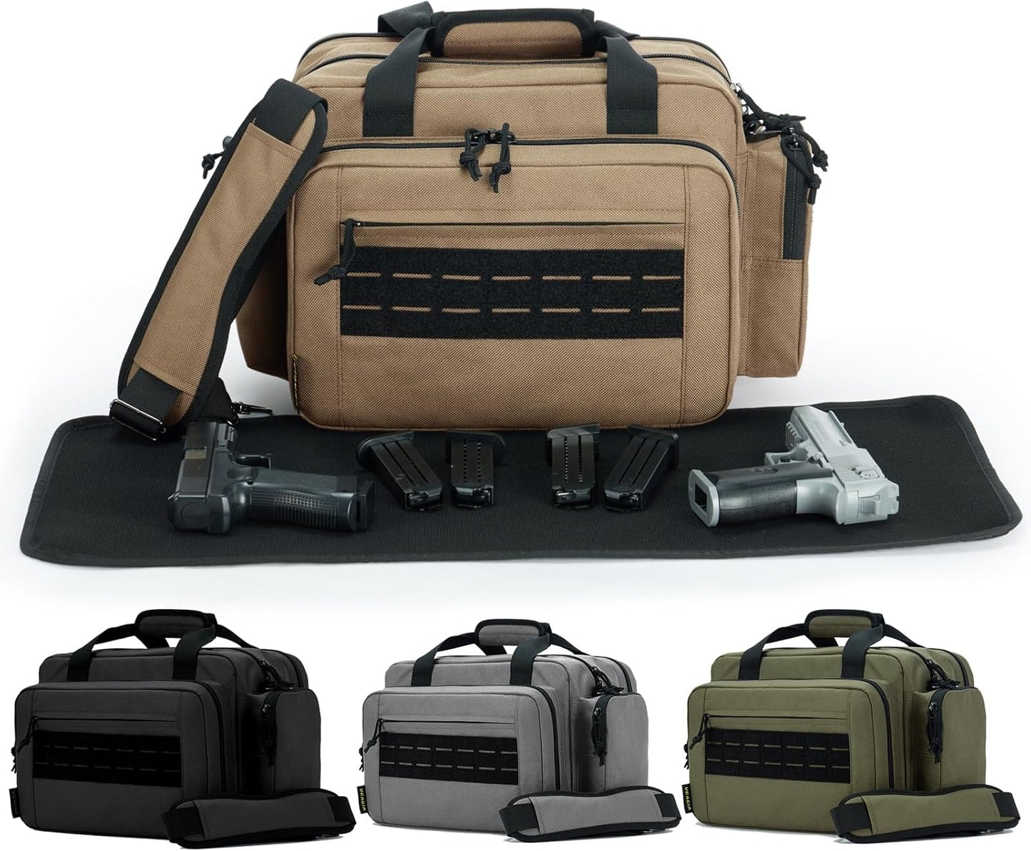 VEAGIA Range Bag for Handguns and Ammo - Durable Shooting Case