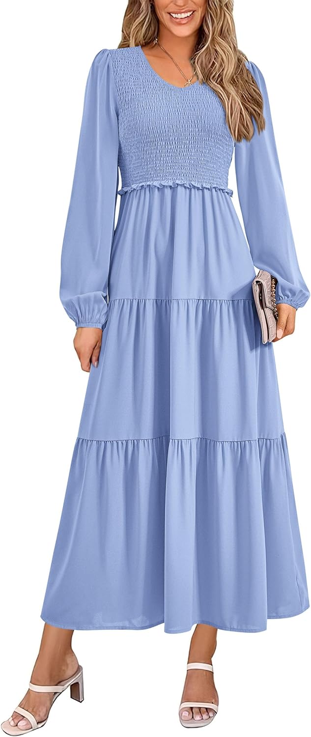PRETTYGARDEN Fall Dresses for Women: Elegant Long Sleeve Style