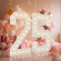 LOBOOM 4FT Light Up Numbers - Giant Marquee Number for Parties