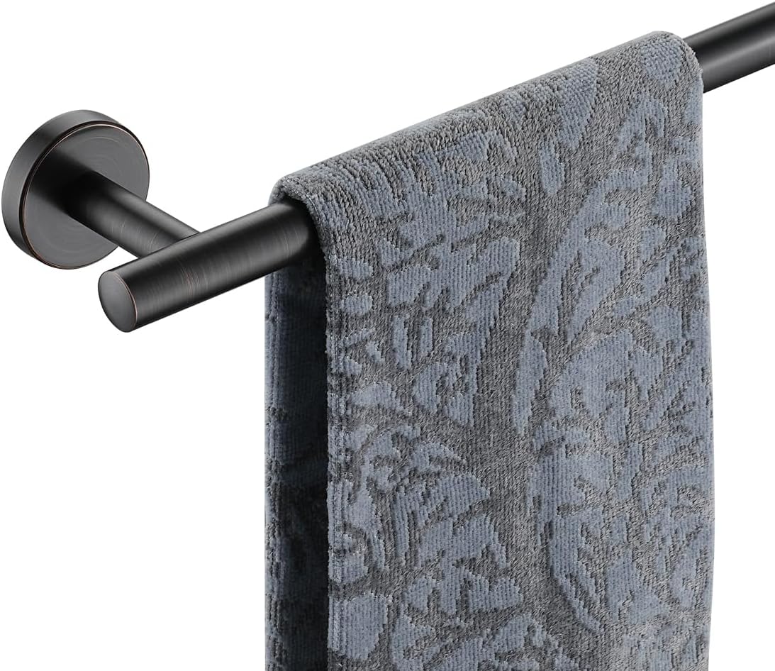 JQK Oil Rubbed Bronze Towel Bar - 33 Inch Stainless Steel Rack