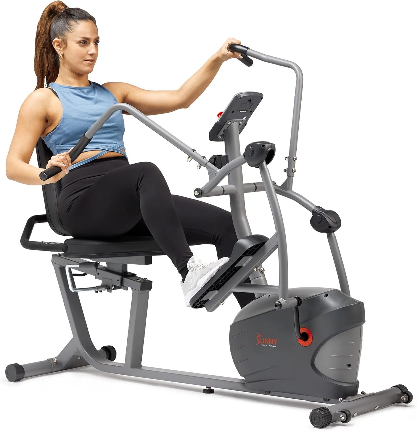 Sunny Health & Fitness Smart Recumbent Bike for Home Workouts