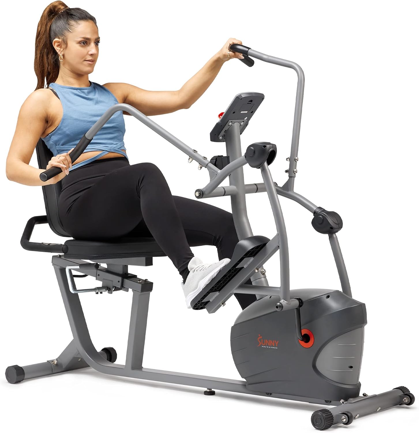 Sunny Health & Fitness Smart Recumbent Bike for Home Workouts