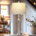 28.75in Silver Table Lamp for Living Room - Touch 3-Way Dimmable