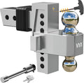 VNN Adjustable Drop Hitch Dual-Ball for 2.5-in Receiver - 6in Drop