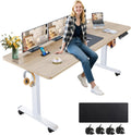 Electric Standing Desk Adjustable Height 63x24 in - Smooth Dual-Beam