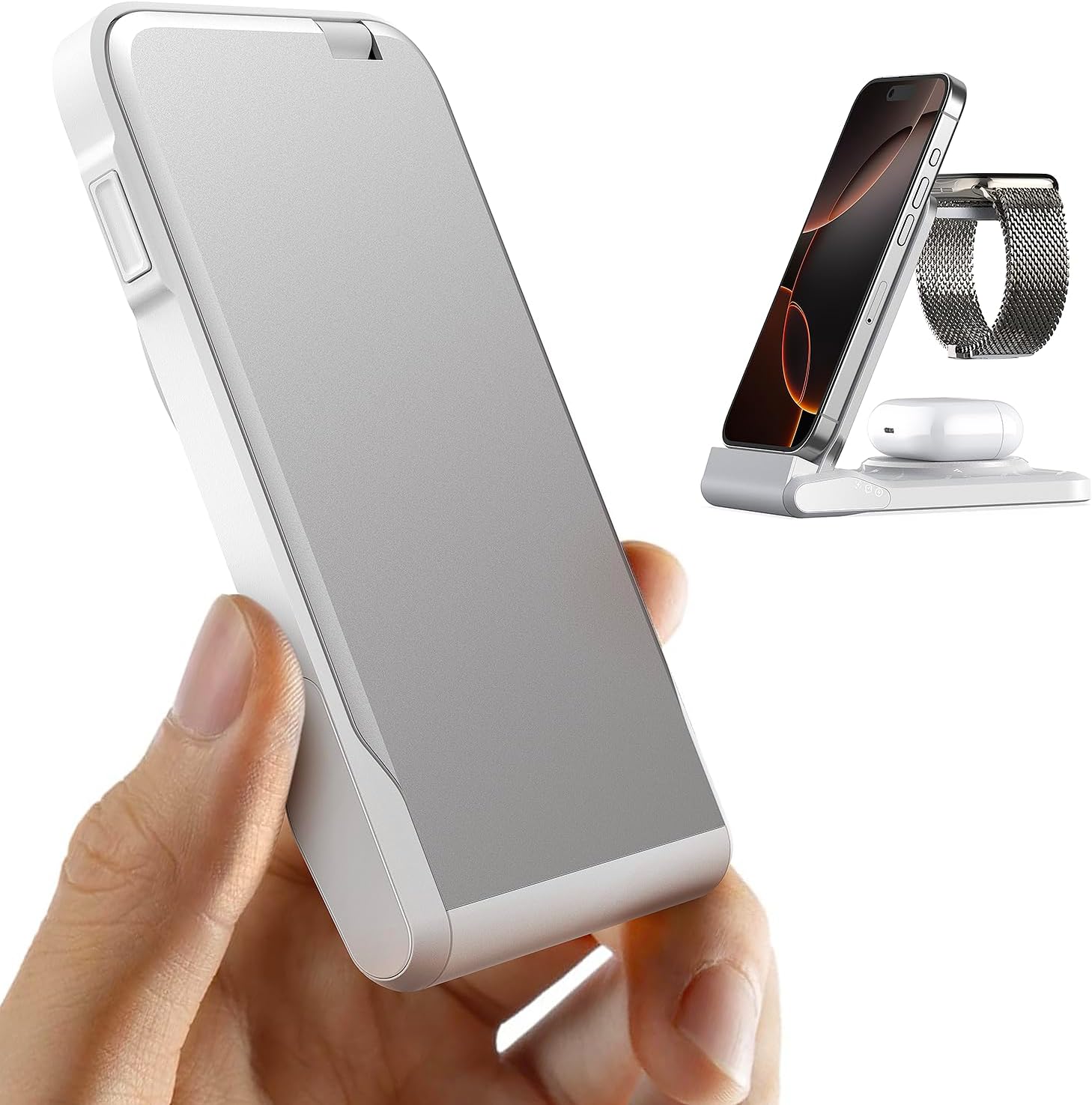 3 in 1 Charging Station for Multiple Devices - Travel Wireless Charger