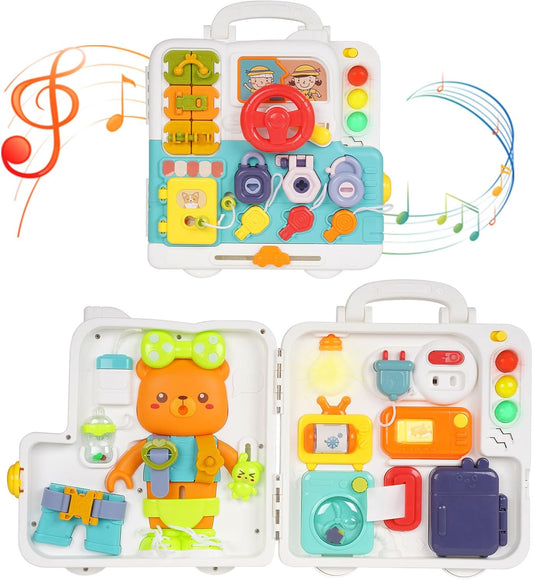 AXEARTE Toddler Busy Board - Sensory Learning Fun!