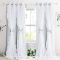 PONY DANCE Shabby Chic Curtains for Bedroom Decor, 52in x 84in