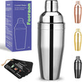 Professional Stainless Steel Cocktail Shaker with Built-in Strainer by Fooraon