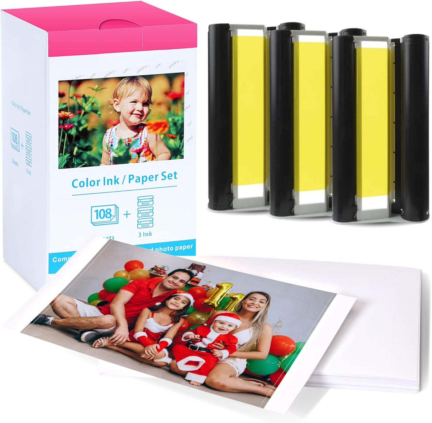 Compatible Canon Selphy CP1500 CP1300 Ink and Paper Set