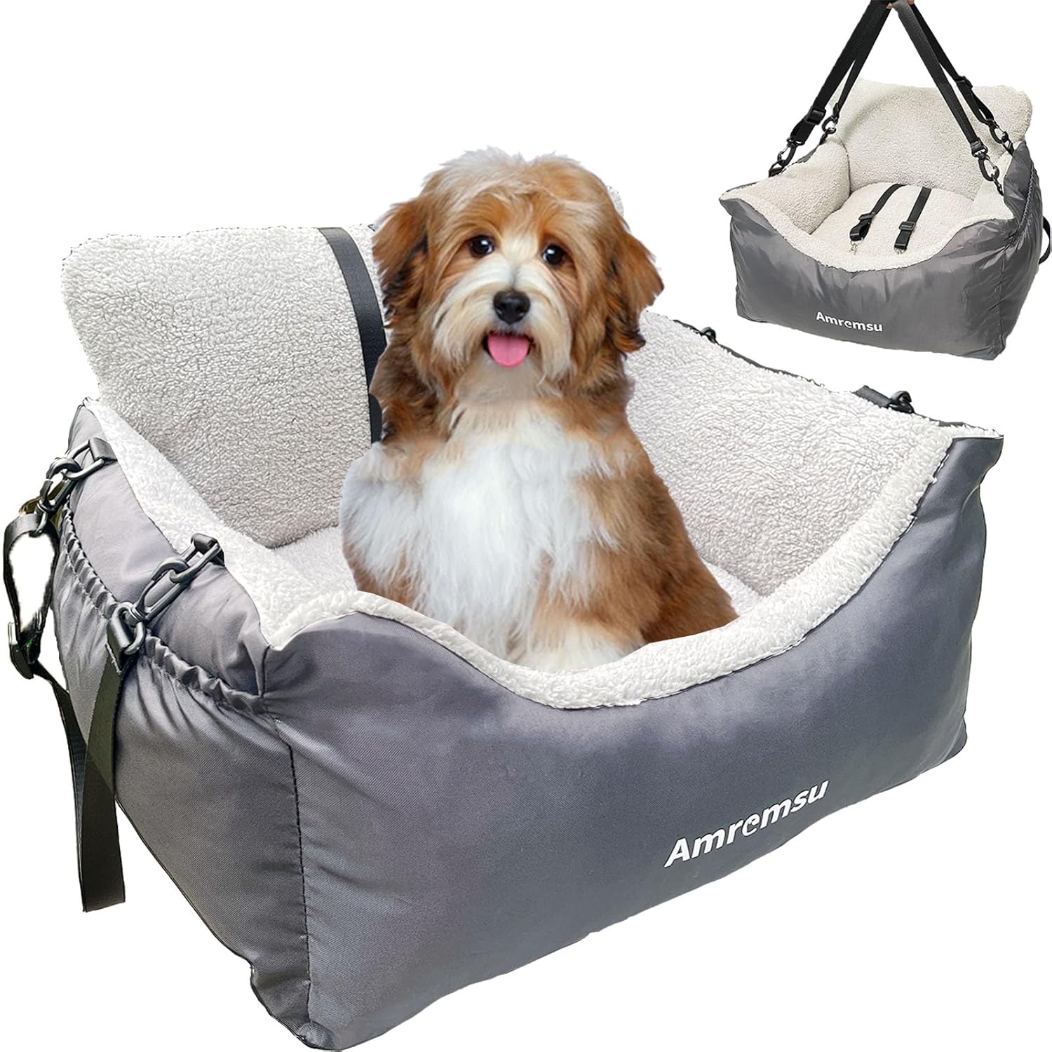 Small Dogs Car Seat Travel Bed, Detachable and Washable Design