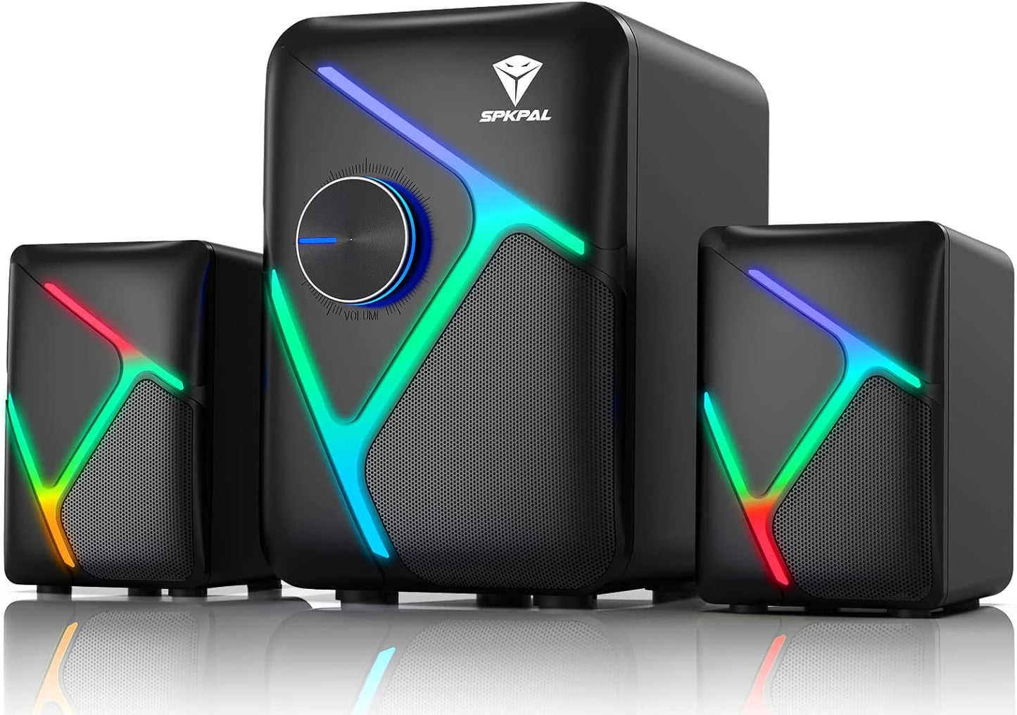 Dynamic RGB Subwoofer Speakers - 11W Stereo Sound