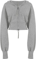 Cropped Zip Up Hoodie for Women - Stylish and Comfortable Wear