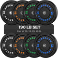 Olympic Rubber Bumper Weight Set 10-45lb - Precision 2 in Plates