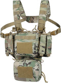 VISMIX Nylon Chest Rig with 4 Rifle + 4 Pistol Mag Pouches - Durable