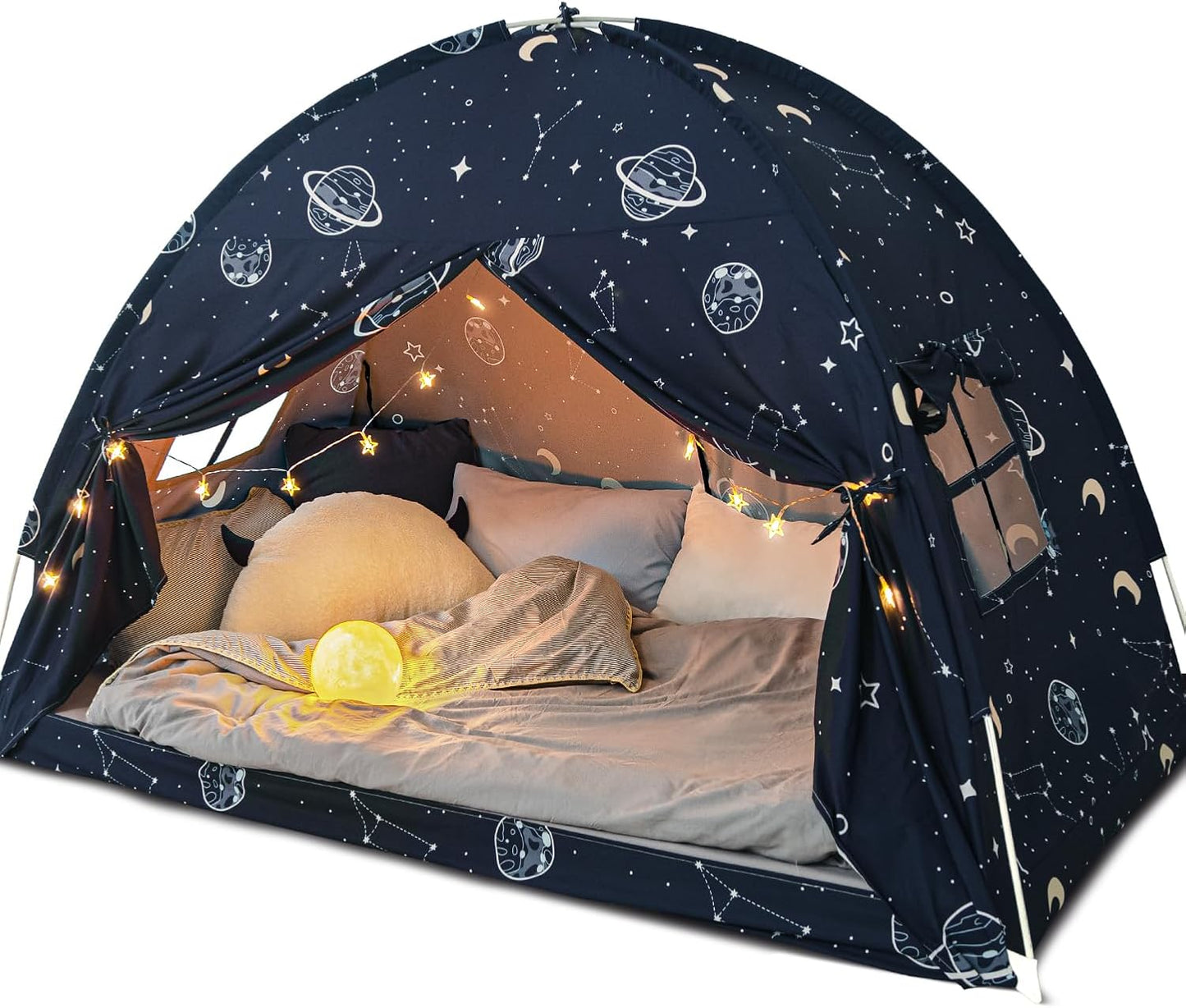 Bed Tent Twin, Space Play Canopy for Kids with Galaxy Dome